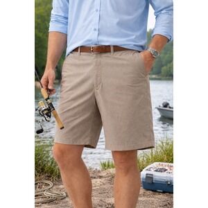 Hook & Tackle Performance Outfitters Shorts Men Size 38‎ Tan Lightweight Stretch